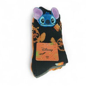Disney STITCH Halloween Crew Socks 3 Pack Jack O’Lantern Candy Corn Size 4-10